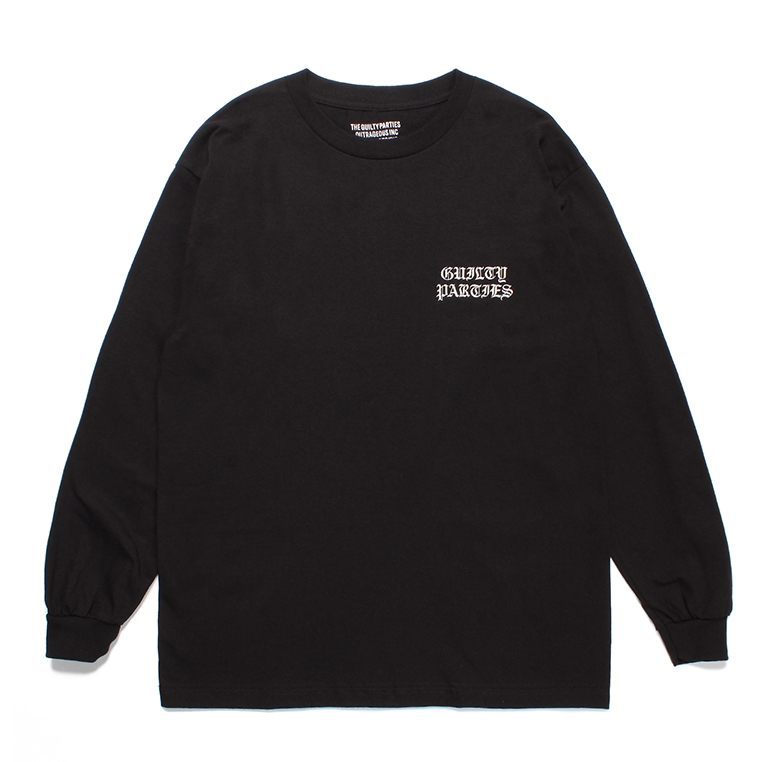 WACKO MARIA/LONG SLEEVE T-SHIRT（BLACK）［刺繍長袖T-23秋冬］ - JONAS