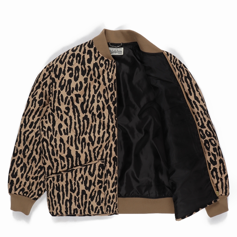 WACKO MARIA/DICKIES / LEOPARD QUILITED JACKET（BEIGE）［レオパード 