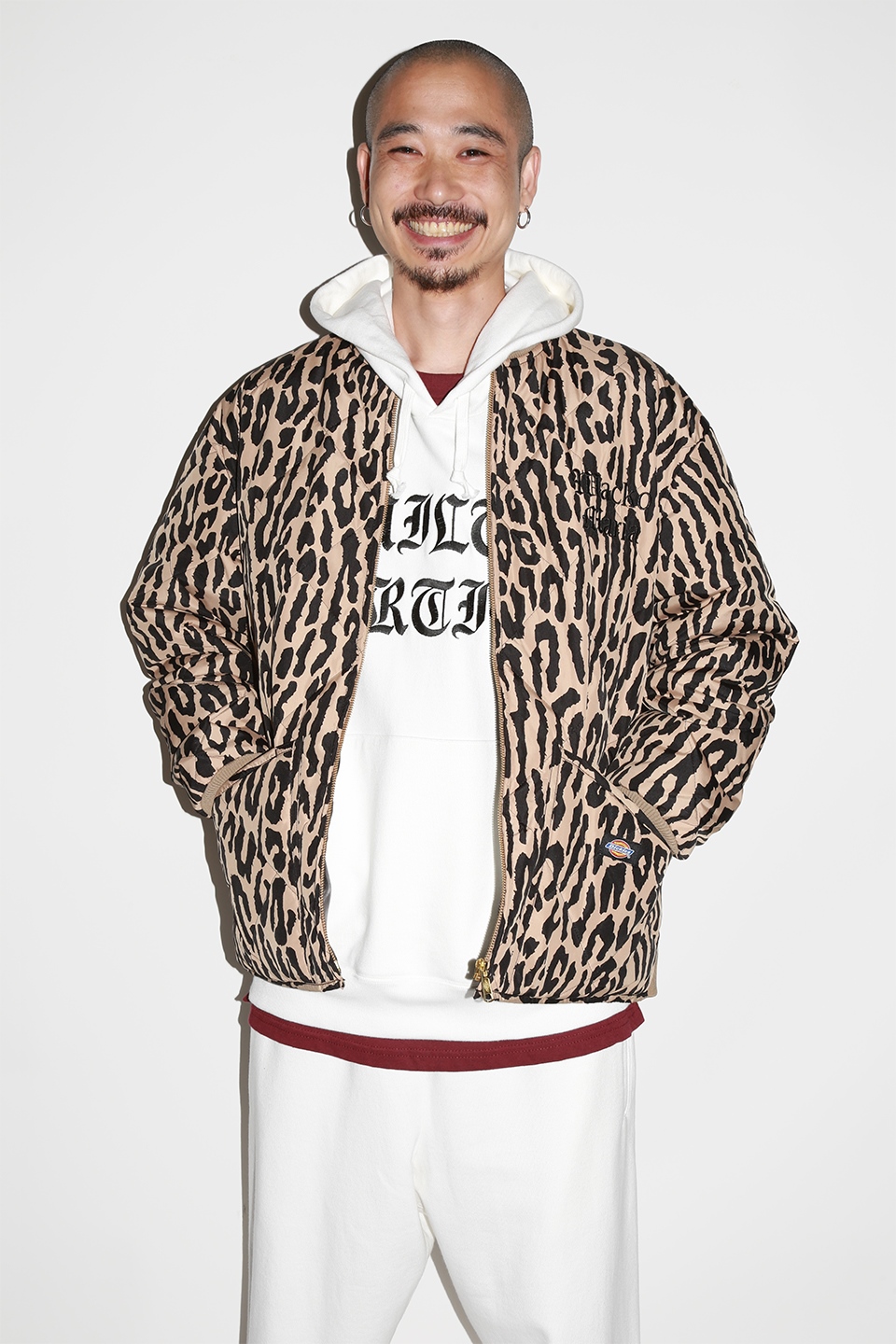 WACKO MARIA/DICKIES / LEOPARD QUILITED JACKET（BEIGE）［レオパード