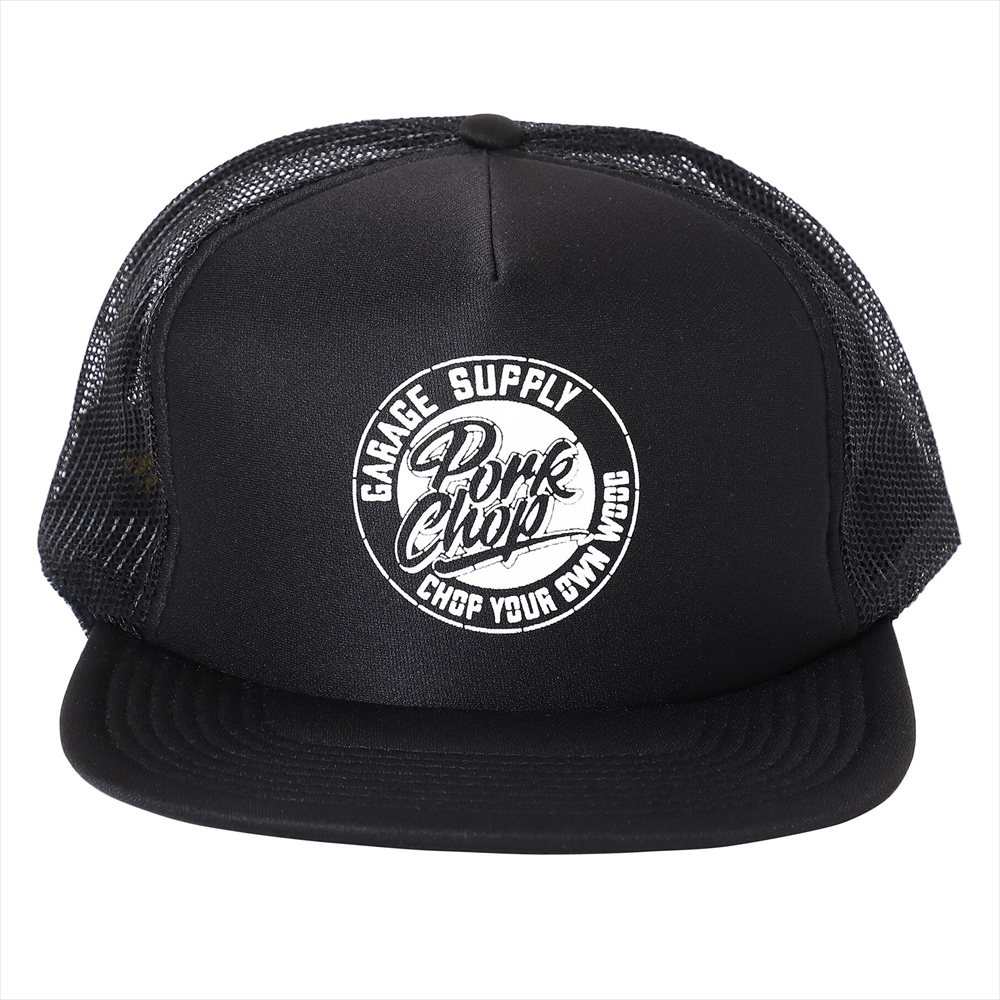 PORKCHOP/STENCIL CS MESH CAP（BLACK）［メッシュキャップ-23秋冬