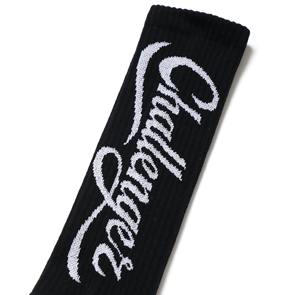 画像: CHALLENGER/VERTICAL LOGO SOCKS（BLACK）［ヴァーティカルロゴソックス-24春夏］