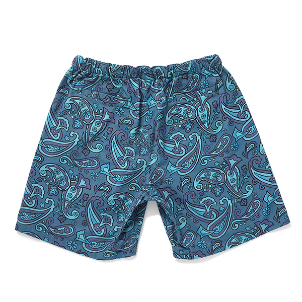 画像: CHALLENGER/PAISLEY COTTON TWILL SHORTS（BLUE GRAY/PURPLE）［ペイズリーコットンツイルショーツ-24春夏］