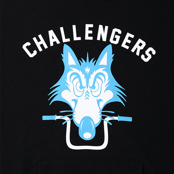 画像: CHALLENGER/WOLF MC HOODIE（BLACK）［プルオーバーパーカー-24春夏］