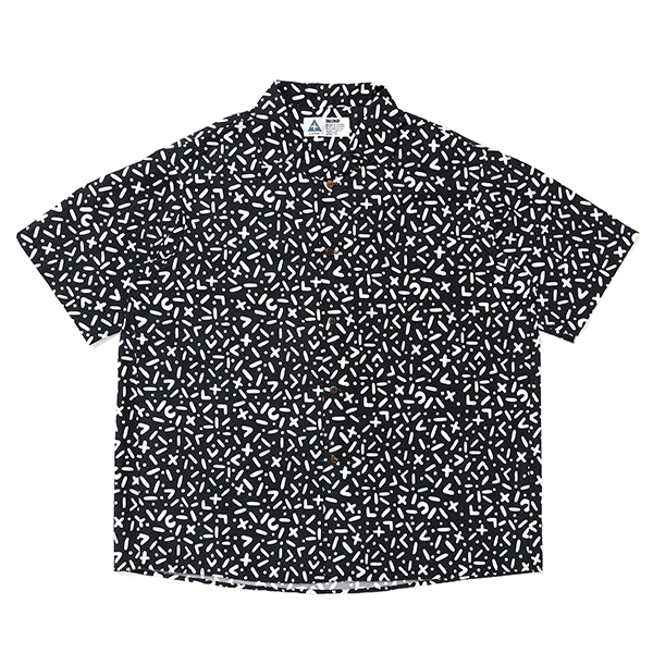 画像: CHALLENGER/S/S CHIP PRINTED SHIRT（BLACK）［チッププリントシャツ-24春夏］