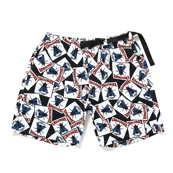 画像: CHALLENGER/FLY COTTON TWILL SHORTS（BLACK）［フライコットンツイルショーツ-24春夏］