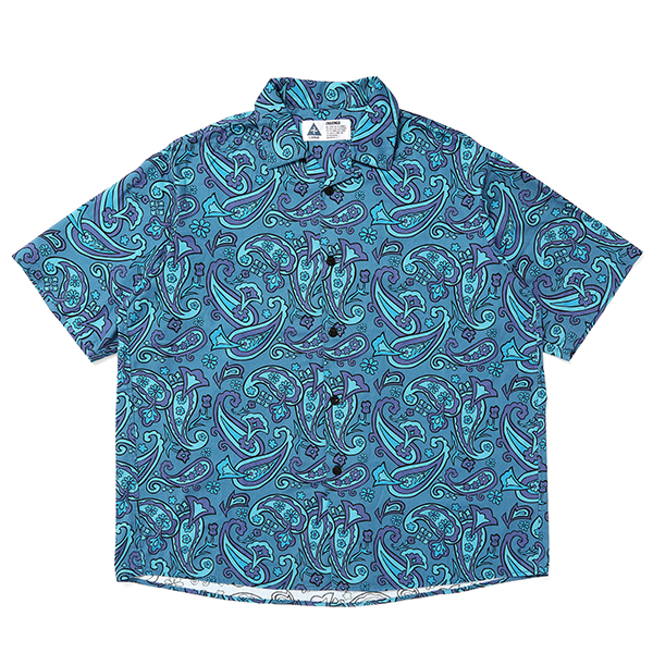 画像: CHALLENGER/S/S PAISLEY SHIRT（BLUE GRAY/PURPLE）［ペイズリーシャツ-24春夏］