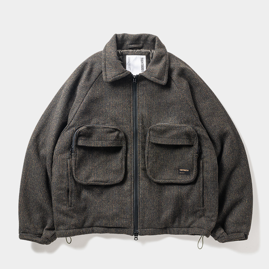 画像: TIGHTBOOTH/TWEED PUFFY JKT（Olive）［ツイードパフィーJKT-23秋冬］