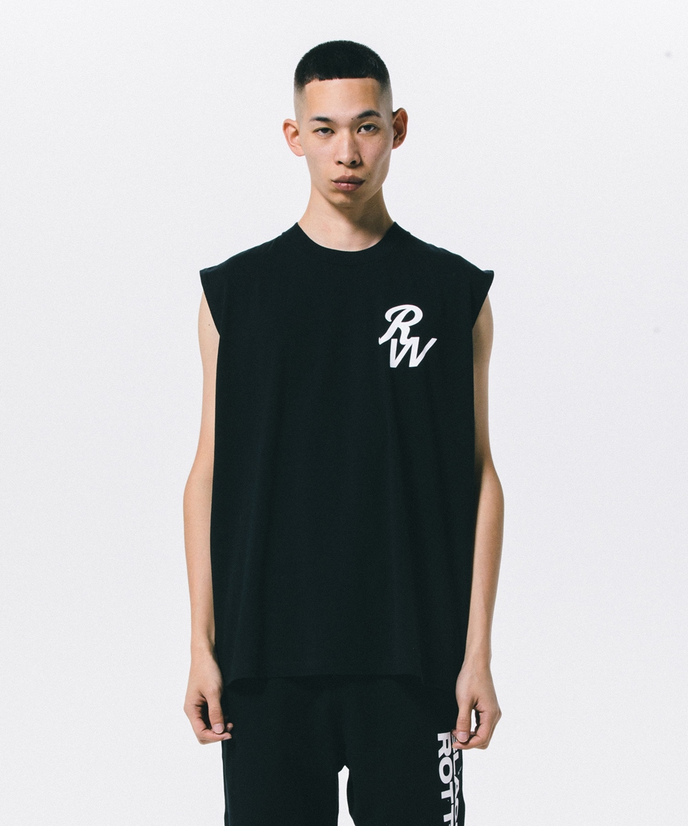 画像: ROTTWEILER/R.W NO SLEEVE TEE（BLACK） 【30%OFF】［ノースリーブT-24春夏］