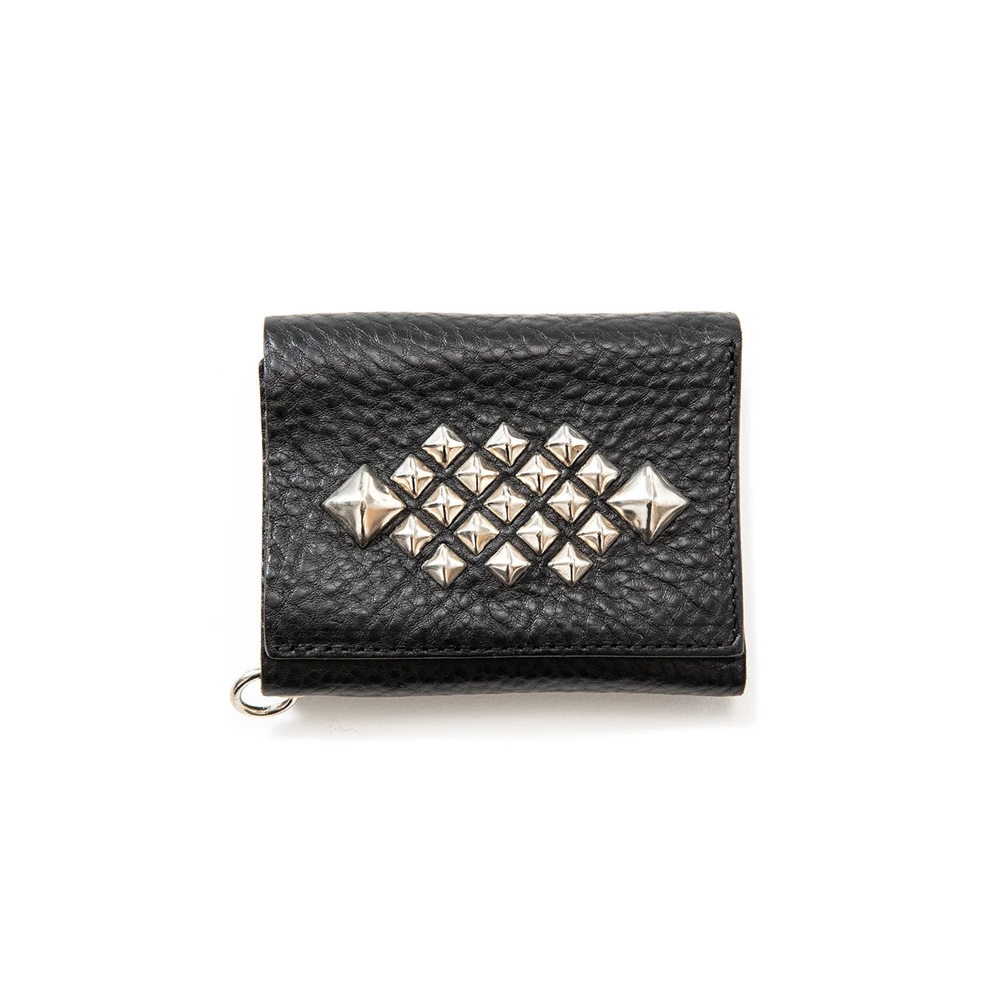 CALEE/STUDS LEATHER MULTI WALLET（BLACK）［スタッズレザーマルチ