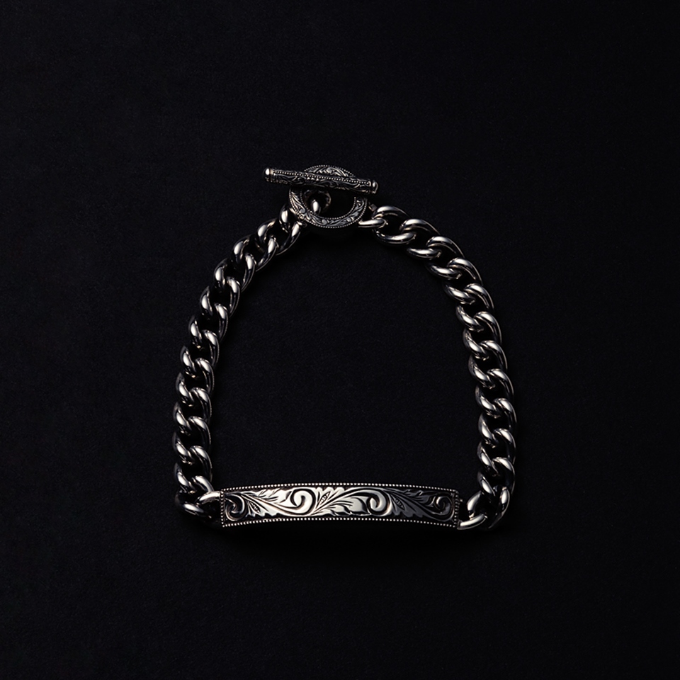 ANTIDOTE BUYERS CLUB/Engraved ID Bracelet（Silver）［IDブレスレット］ - JONAS