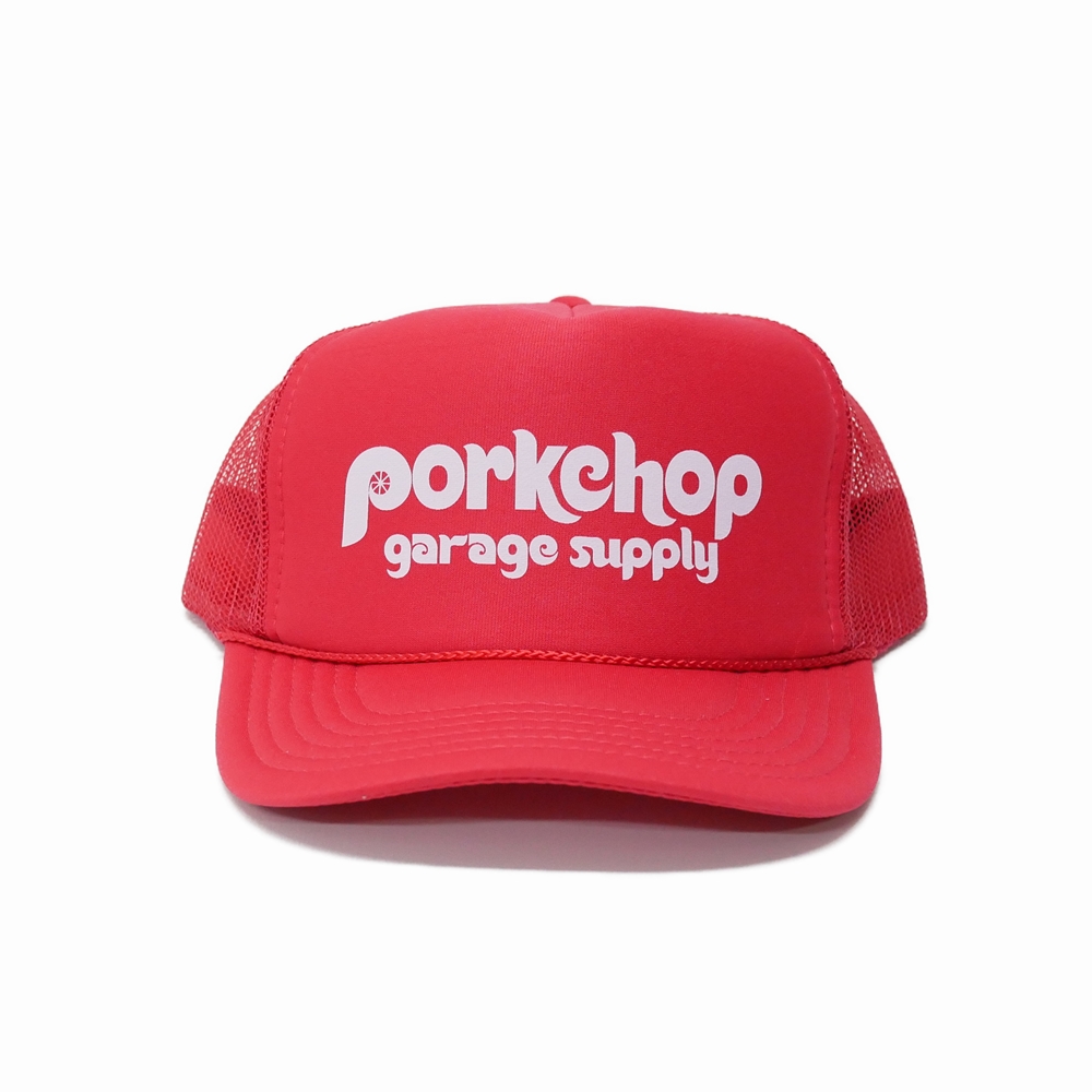 PORKCHOP/WHEEL LOGO MESH CAP（RED）［メッシュキャップ-23秋冬］ - JONAS