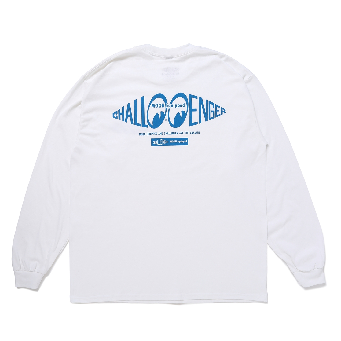 CHALLENGER/×MOON Equipped L/S TEE（WHITE）［プリント長袖T-24春夏 