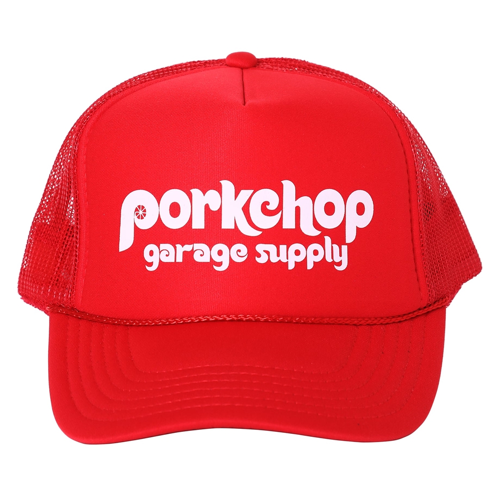 PORKCHOP/WHEEL LOGO MESH CAP（RED）［メッシュキャップ-23秋冬］ - JONAS