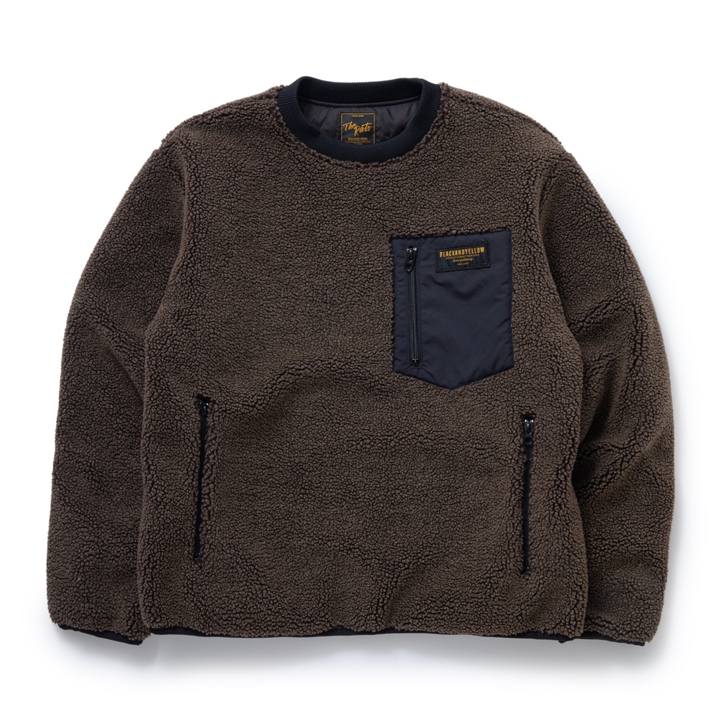 画像: RATS/CREW NECK FLEECE（BROWN） 【30%OFF】［クルーネックフリース-23秋冬］