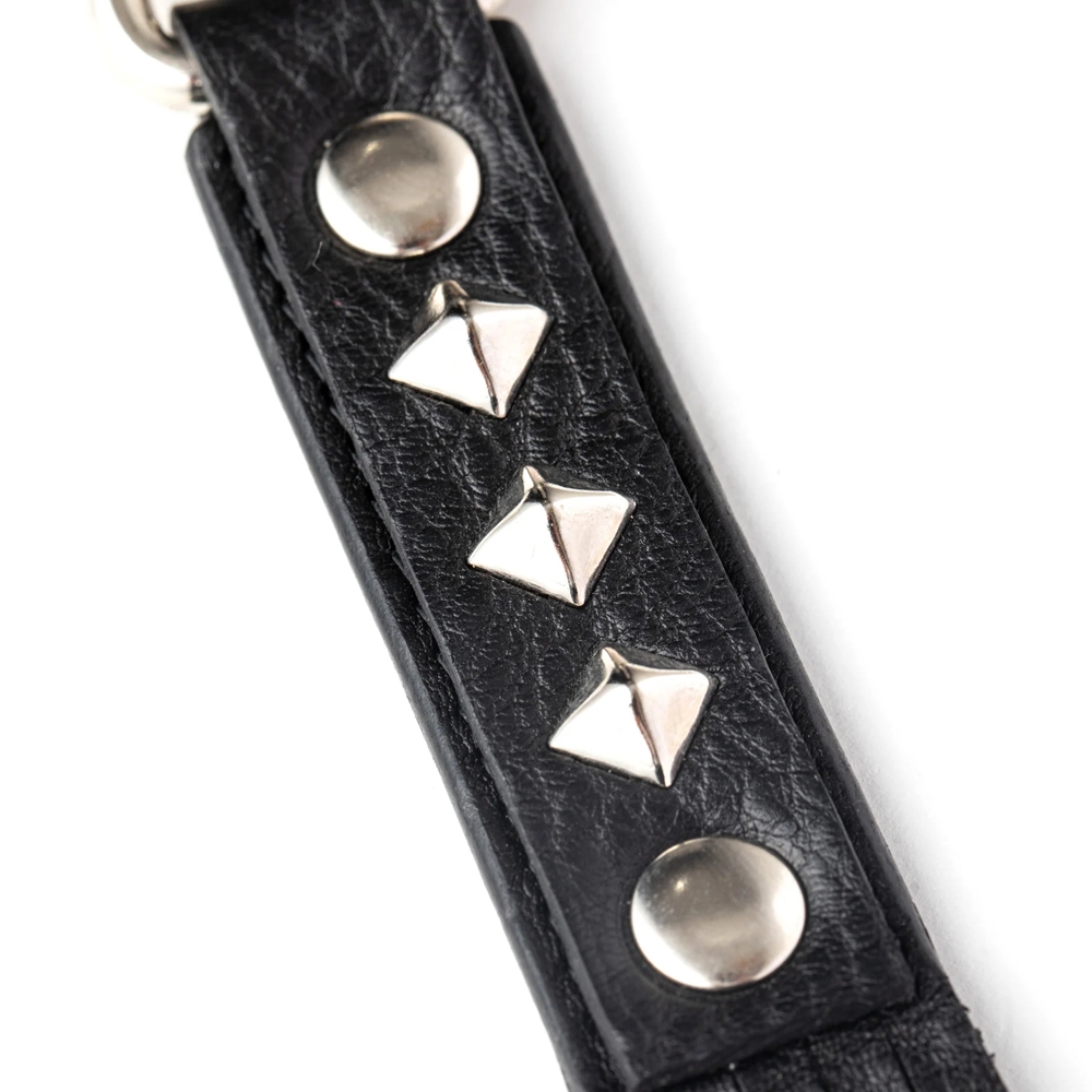 画像: CALEE/STUDS LEATHER ASSORT KEY RING ＜TYPE I＞ A（BLACK/A）［スタッズレザーキーリング-24春夏］