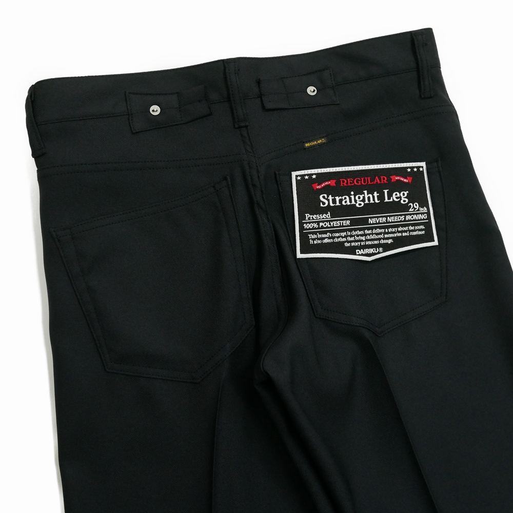 画像: DAIRIKU/"Straight" Pressed Pants（Black）［"ストレート"スタプレパンツ-24春夏］