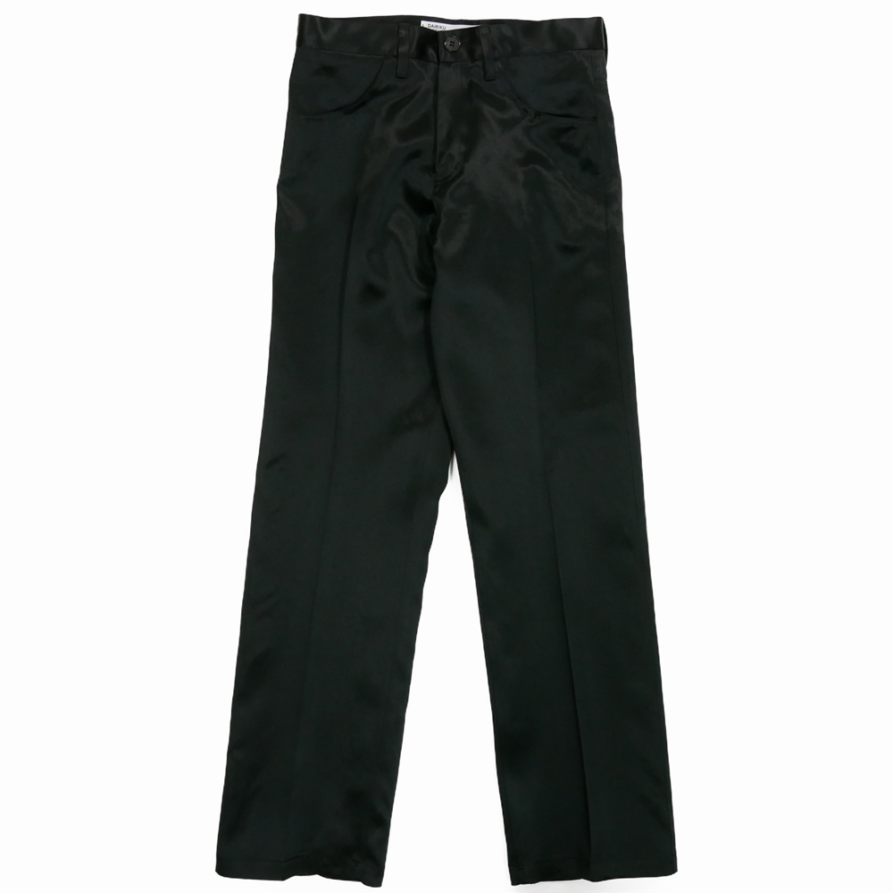 画像: DAIRIKU/"Straight" Satin Pants（Black） 【30%OFF】［"ストレート"サテンパンツ-24春夏］