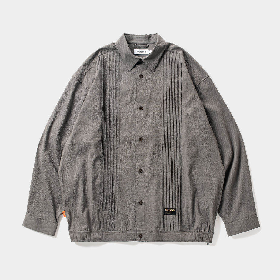 画像: TIGHTBOOTH/PLEATS SHIRT JKT（Charcoal）［プリーツシャツJKT-24春夏］