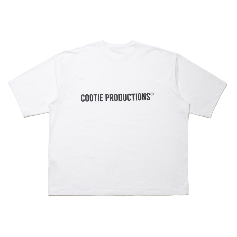 COOTIE PRODUCTIONS/Print Oversized S/S Tee（White）［オーバー 