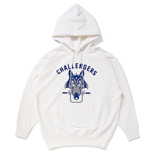 CHALLENGER/WOLF MC HOODIE（WHITE）［プルオーバーパーカー-24春夏 ...
