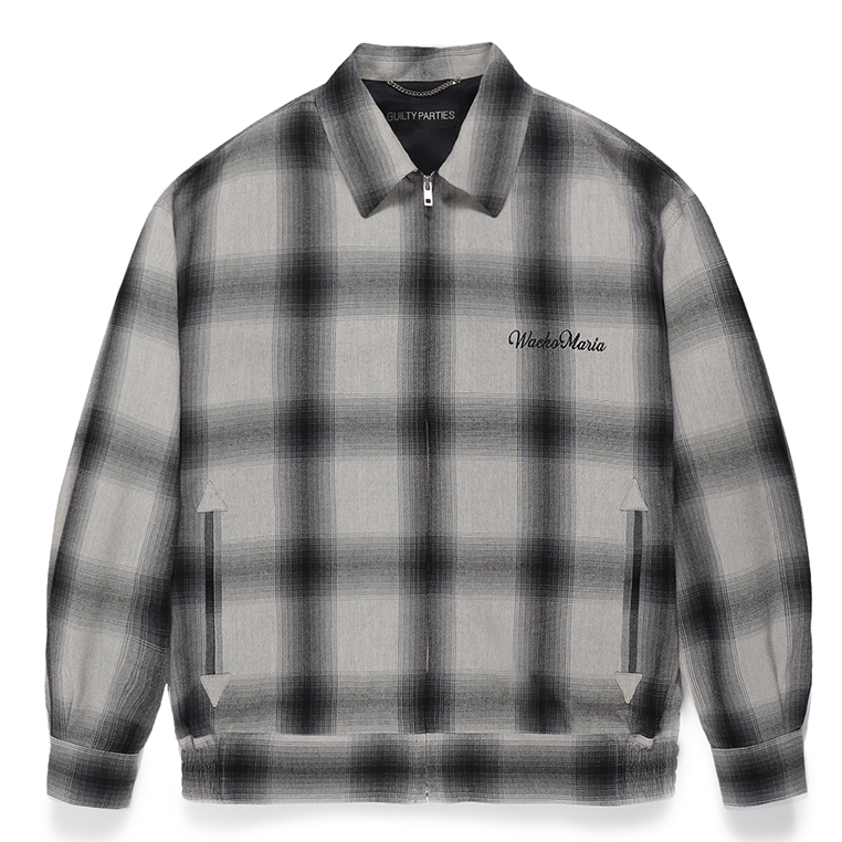 画像: WACKO MARIA/OMBRE CHECK 50'S JACKET（GRAY）［オンブレチェック50'S JKT-24春夏］