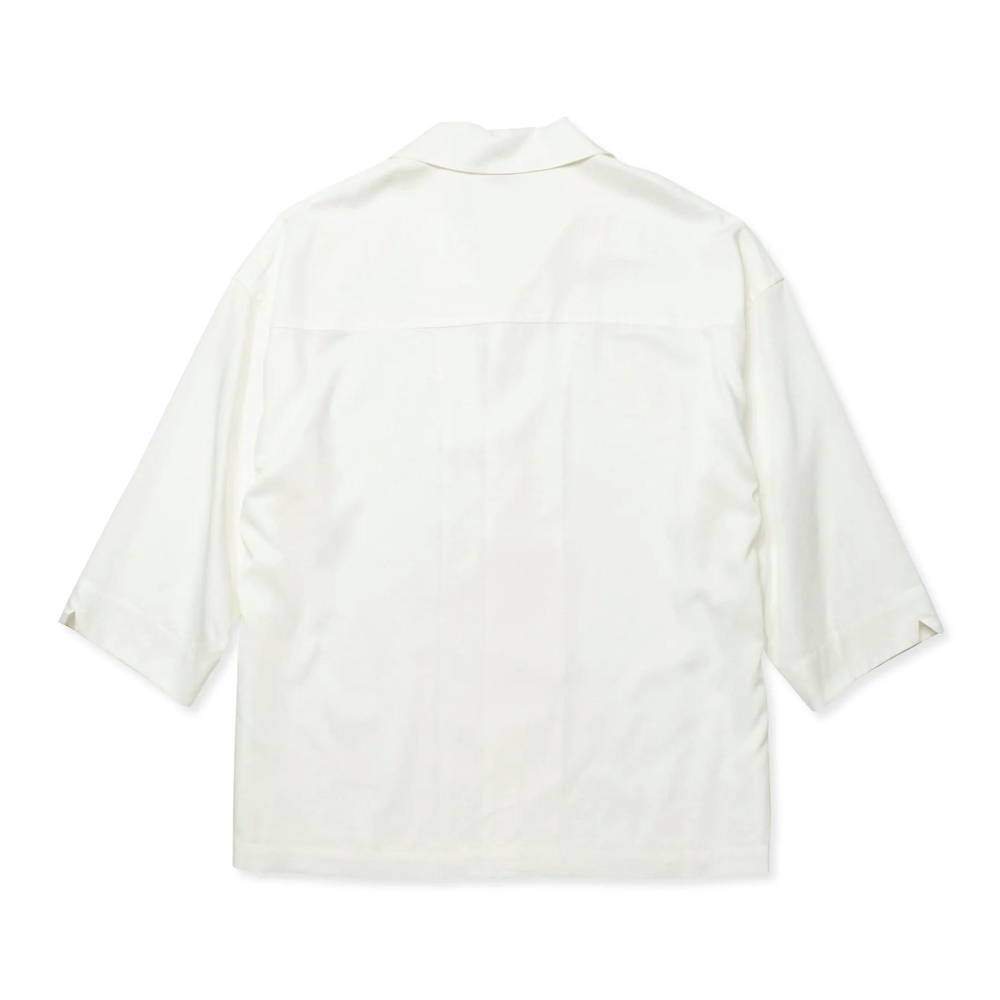 画像: CALEE/3/4 SLEEVE R/P DROP SHOULDER SH（WHITE）［7分袖ドロップショルダーシャツ-24春夏］