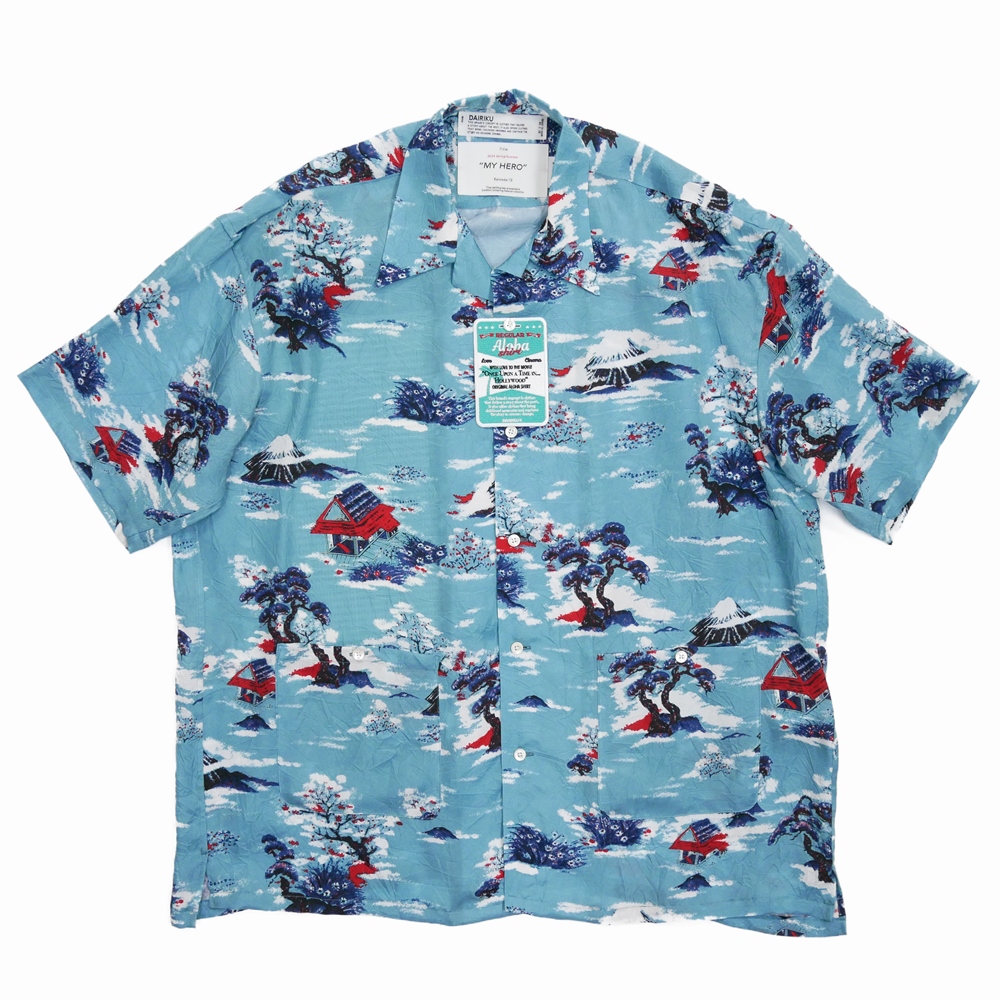 画像: DAIRIKU/"Cliff" Aloha Shirt（Blue）［アロハシャツ-24春夏］