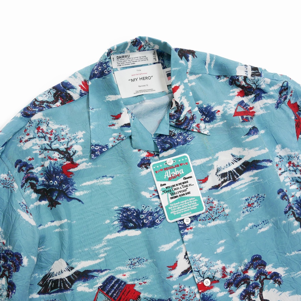 画像: DAIRIKU/"Cliff" Aloha Shirt（Blue）［アロハシャツ-24春夏］