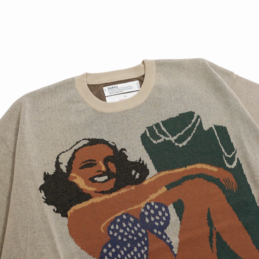 画像: DAIRIKU/"Smiling Girl" Pullover Knit（Beige） 【30%OFF】［プルオーバーニット-24春夏］