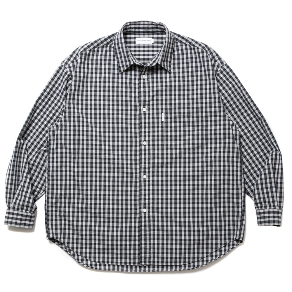 画像: COOTIE PRODUCTIONS/Dobby Check L/S Shirt（Black）［ドビーチェックシャツ-24春夏］