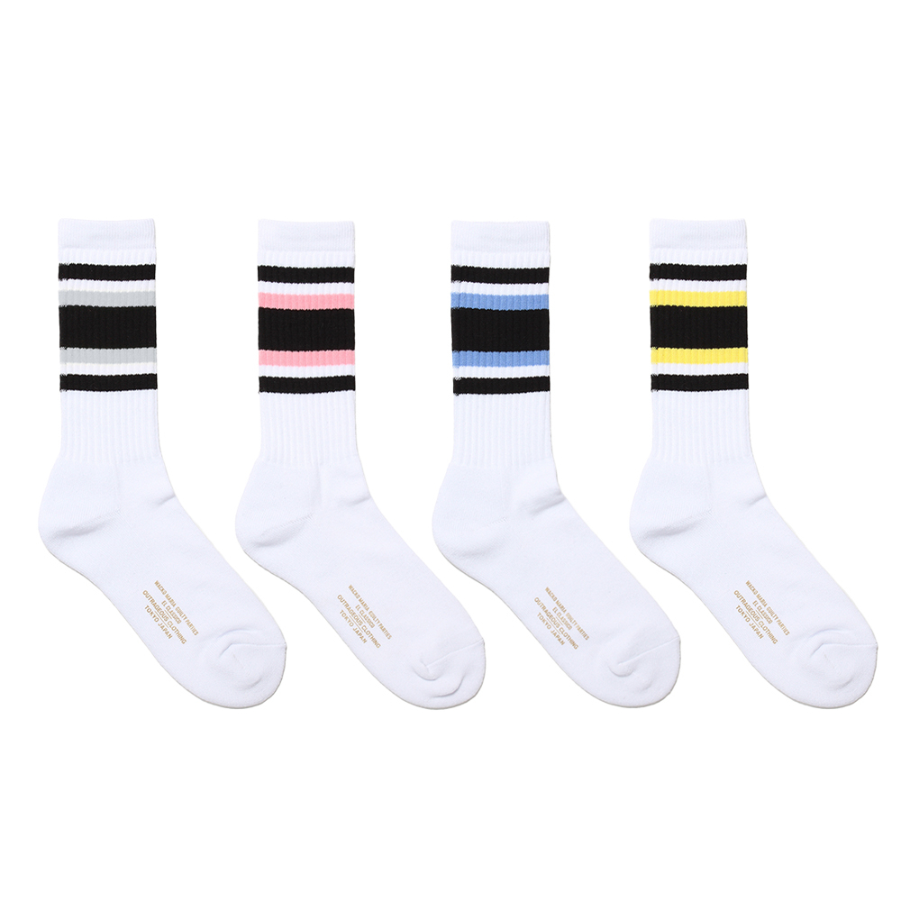 画像1: WACKO MARIA/STRIPED SOCKS（各色）［ストライプソックス-24春夏］ (1)