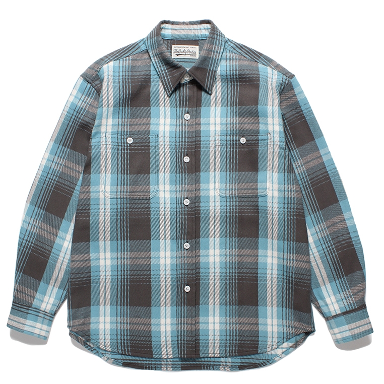 画像: WACKO MARIA/CHECK FLANNEL SHIRT（BLUE）［チェックフランネルシャツ-24春夏］