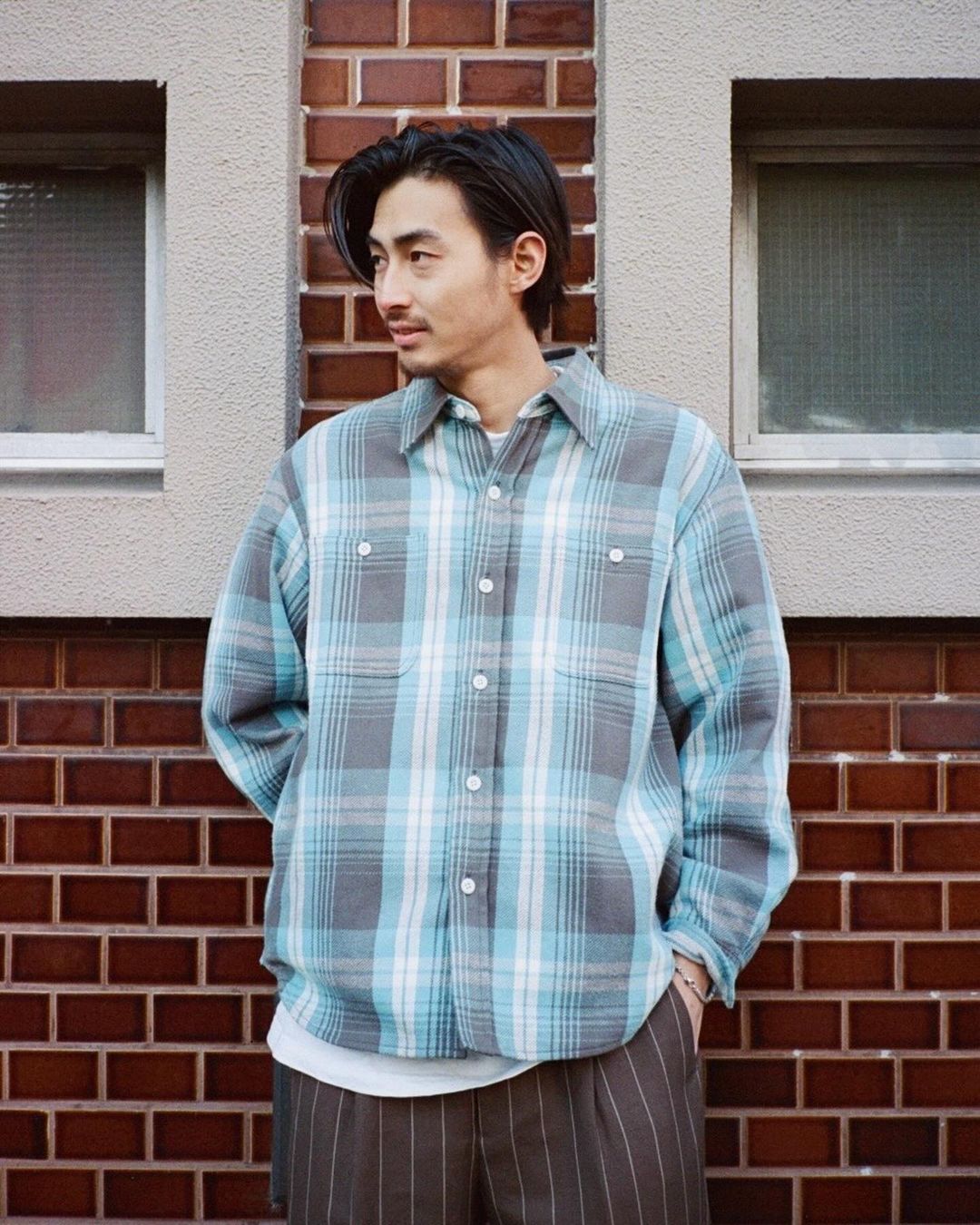 画像: WACKO MARIA/CHECK FLANNEL SHIRT（BLUE）［チェックフランネルシャツ-24春夏］