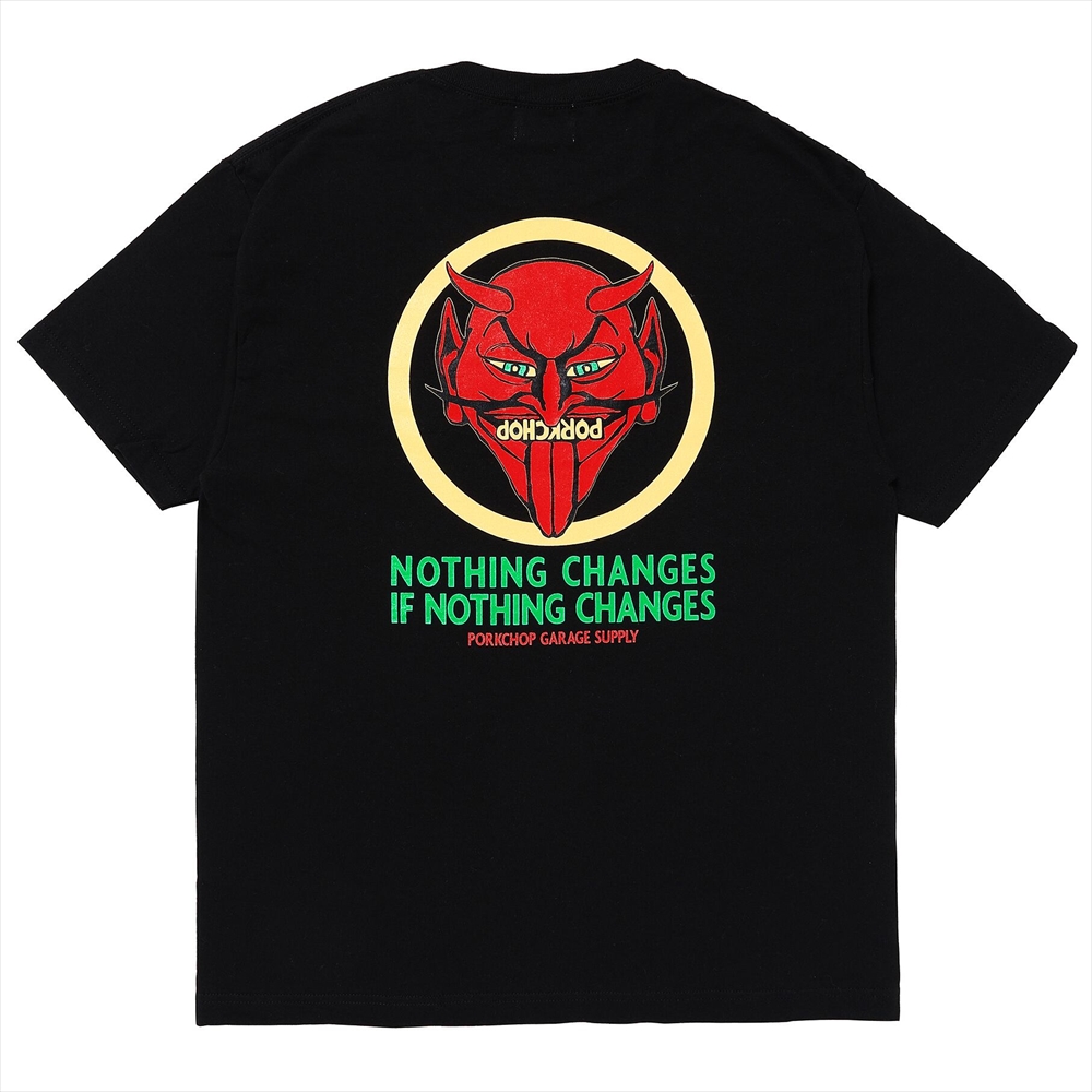 画像: PORKCHOP/NOTHING DEVIL TEE（BLACK）［プリントT-24春夏］