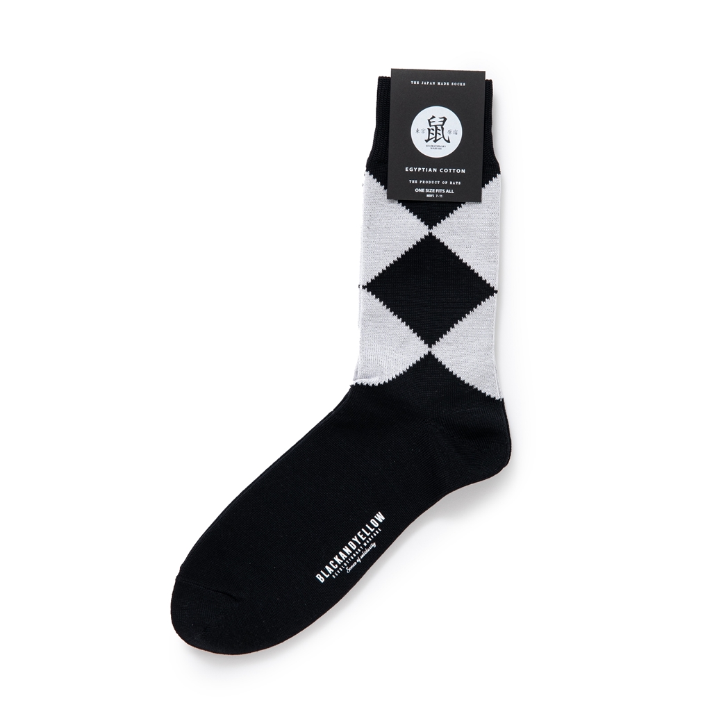 画像: RATS/50'S EGYPTIAN COTTON ARGYLE SOCKS（BLACK）［ソックス-24春夏］