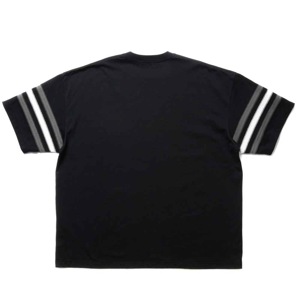 画像: COOTIE PRODUCTIONS/Jacquard Sleeve S/S Tee（Black）［ジャガードスリーブT-24春夏］