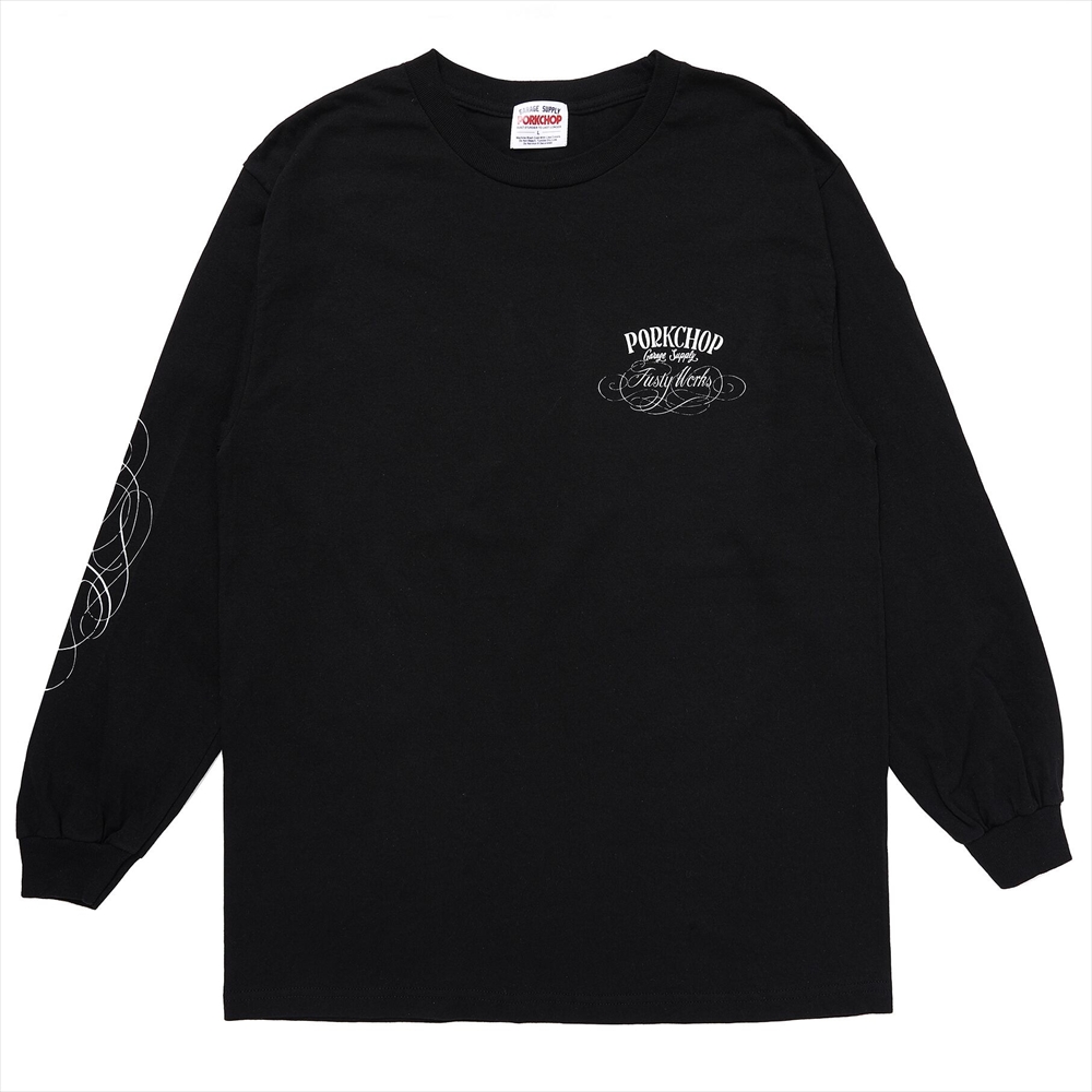 画像: PORKCHOP/F-100 L/S TEE（BLACK）［プリント長袖T-24春夏］