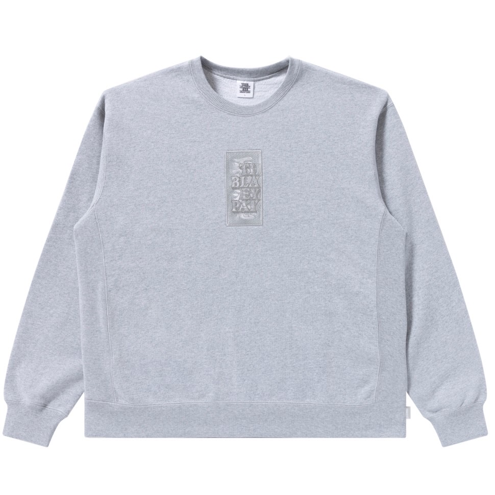 BlackEyePatch/HWC SAME COLORED CREW SWEAT（HEATHER GRAY） - JONAS