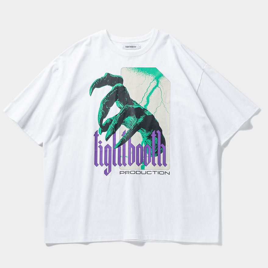 画像: TIGHTBOOTH/HAND T-SHIRT（White） 【20%OFF】［プリントT-24春夏］