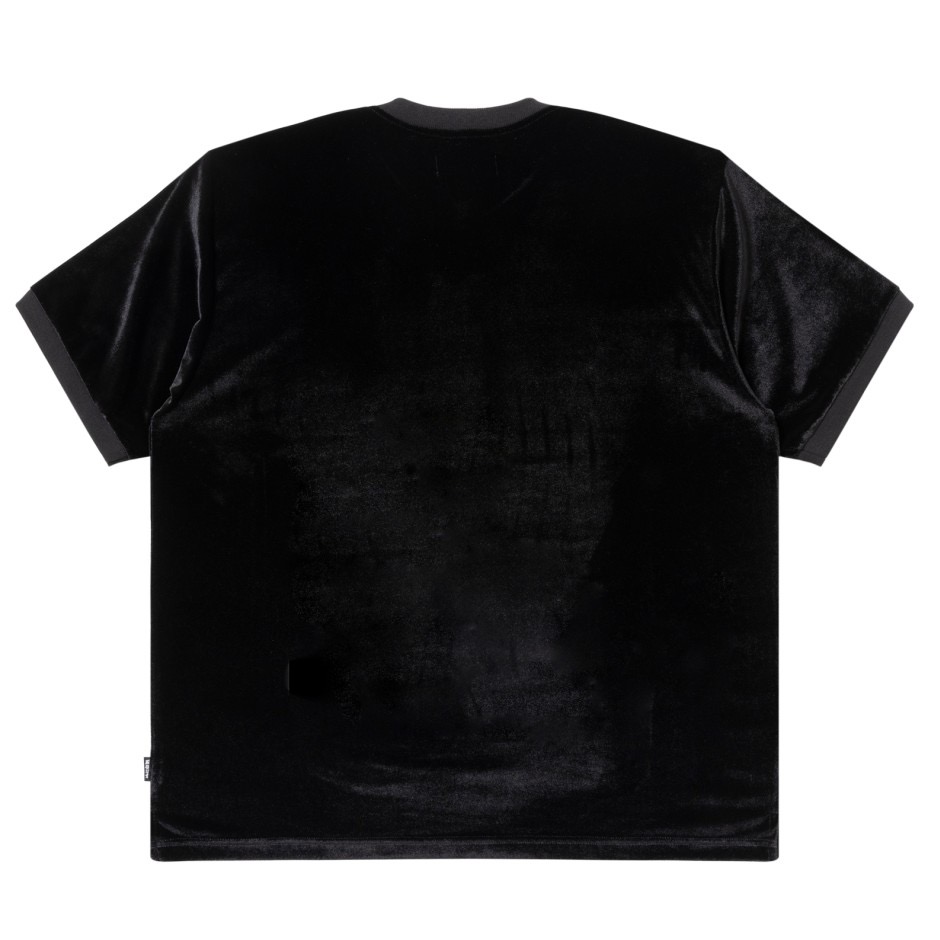 画像: BlackEyePatch/HWC LABEL EMBROIDERED VELOUR V NECK S/S SHIRT（BLACK）