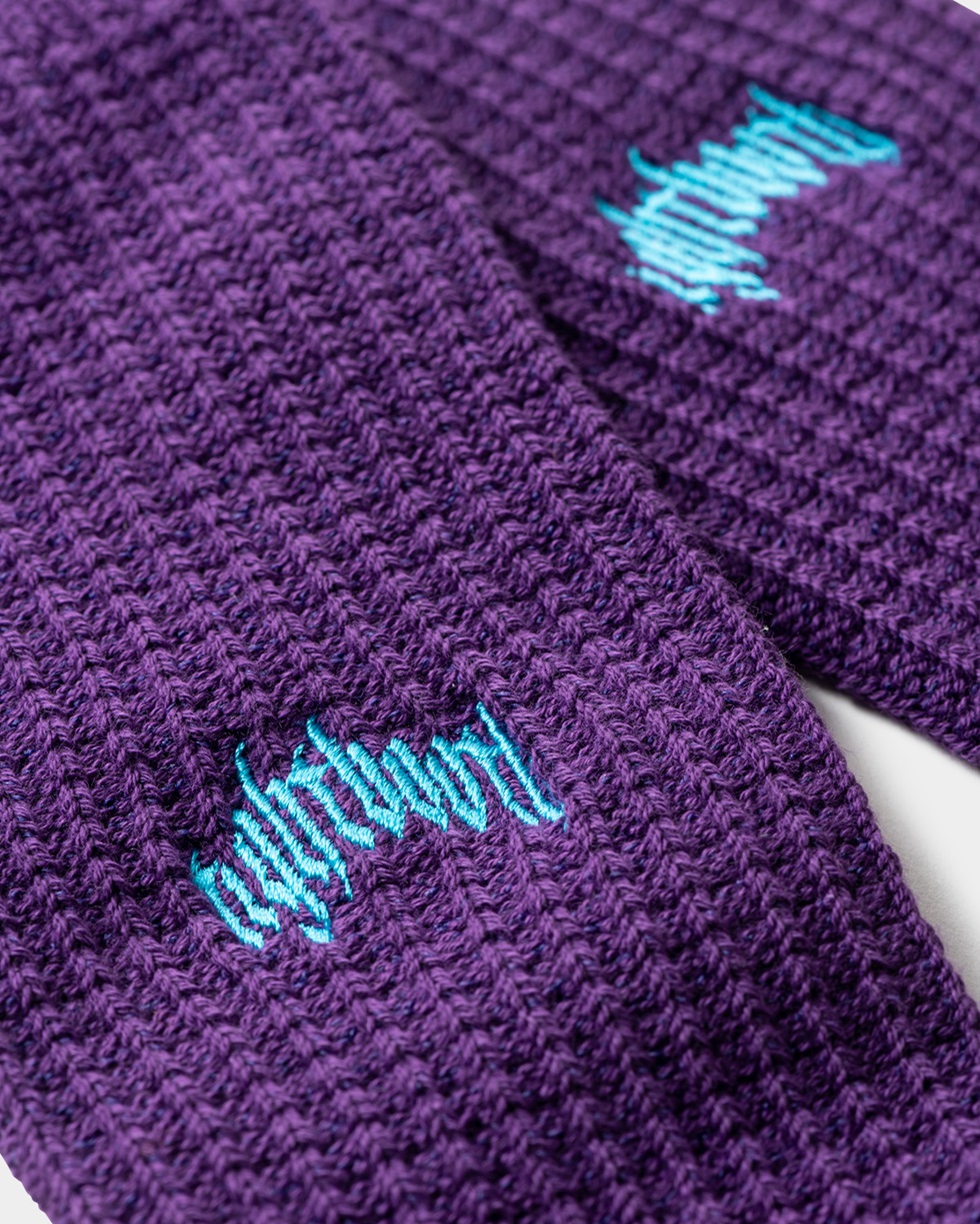 画像: TIGHTBOOTH/COLLEGE WAFFLE SOCKS（Purple）［ワッフルソックス-24春夏］