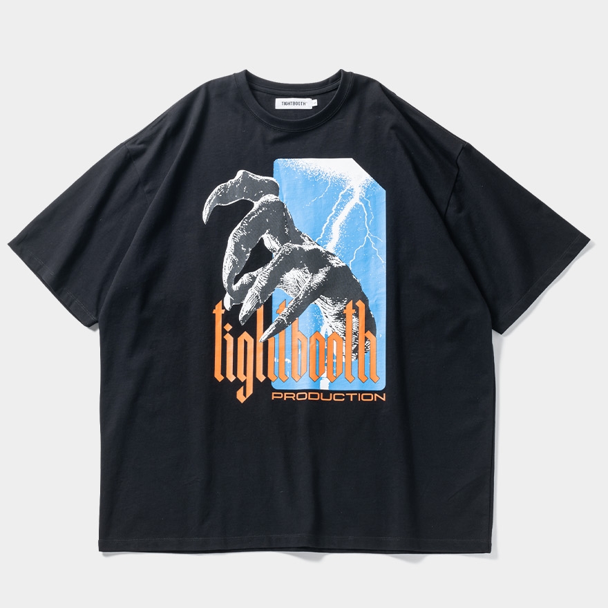 画像: TIGHTBOOTH/HAND T-SHIRT（Black） 【20%OFF】［プリントT-24春夏］