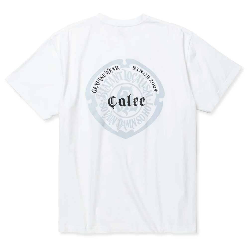 画像: CALEE/STRETCH EMBLEM LOGO TEE ＜NATURALLY PAINT DESIGN＞（WHITE）［プリントT-24春夏］