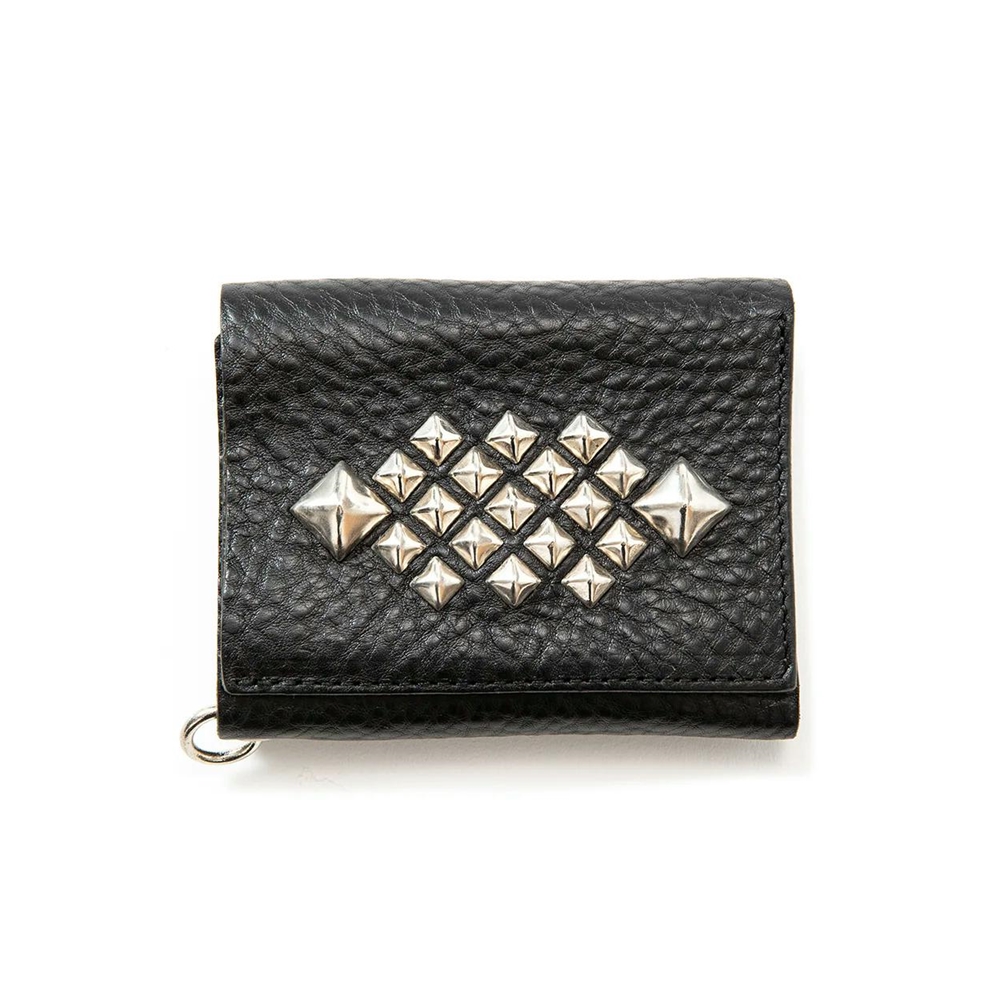 画像: CALEE/STUDS LEATHER MULTI WALLET（BLACK）［スタッズレザーマルチウォレット-24春夏］