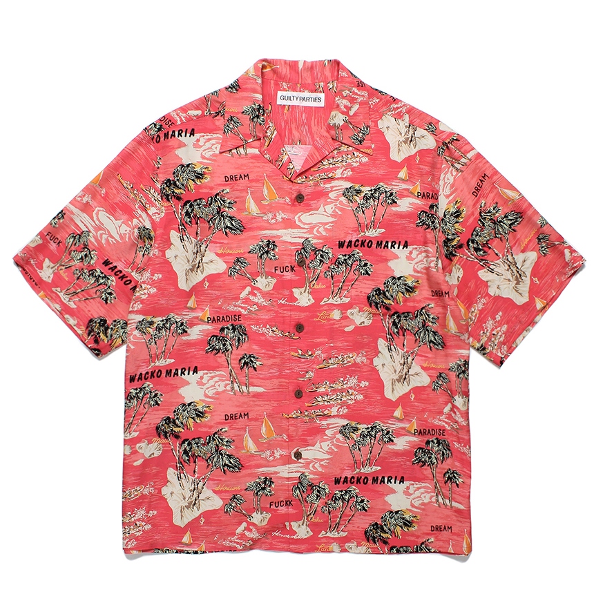 画像: WACKO MARIA/HAWAIIAN SHIRT（RED）［ハワイアンシャツ-24春夏］