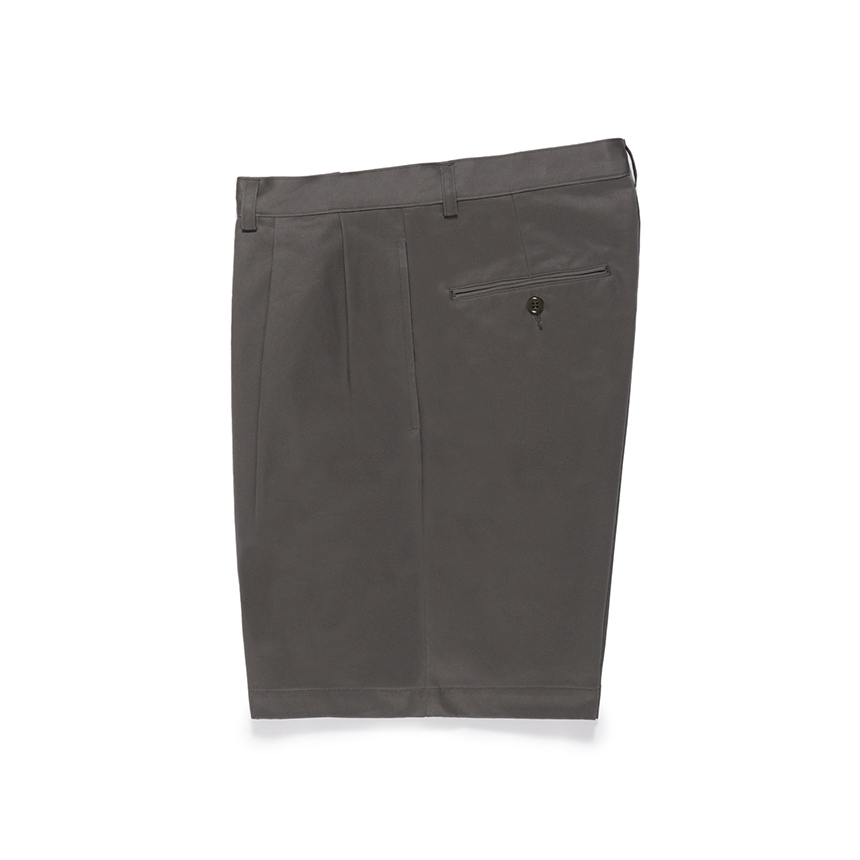 画像: WACKO MARIA/DOUBLE PLEATED CHINO SHORT TROUSERS（GRAY）［ツータックチノショーツ-24春夏］