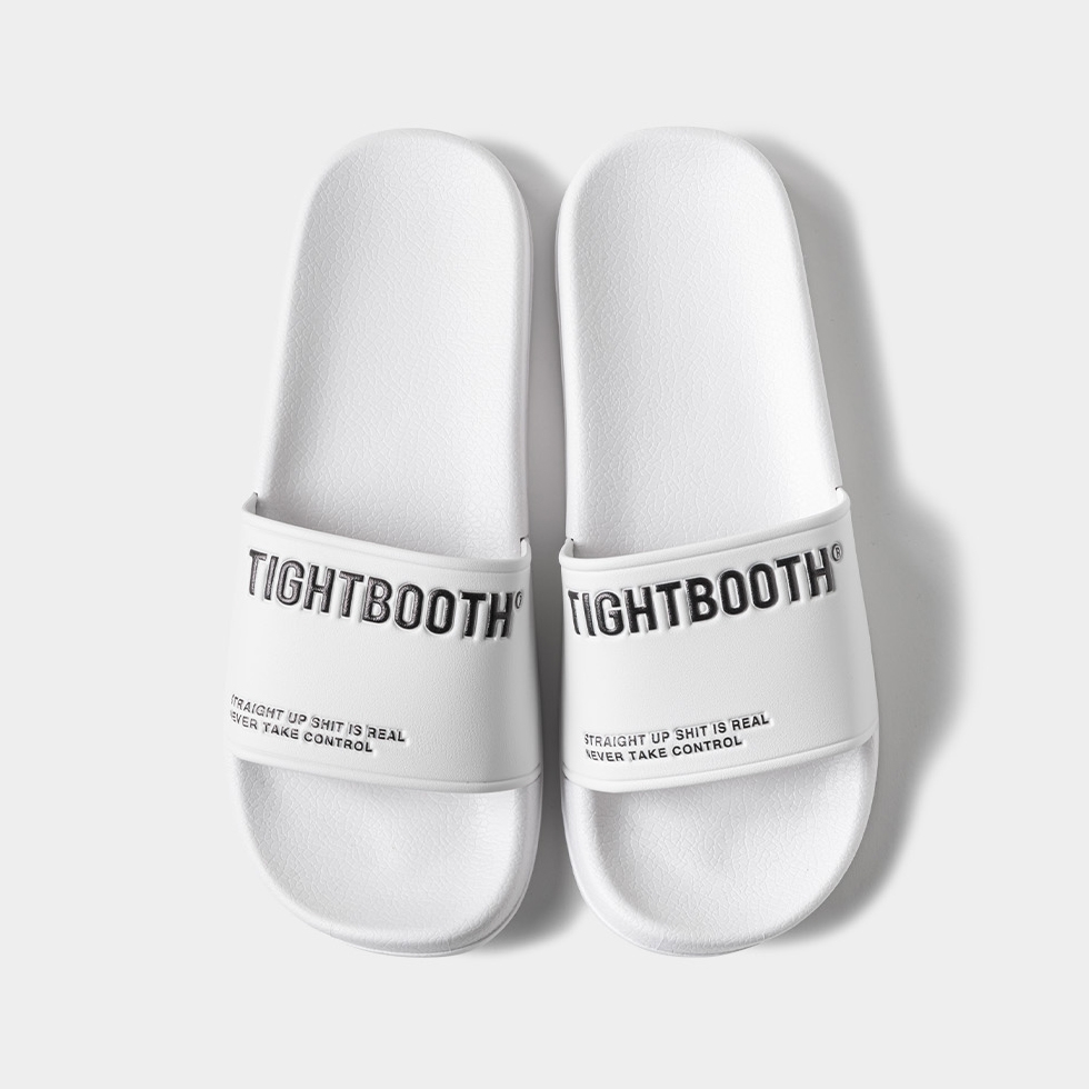 画像: TIGHTBOOTH/LABEL LOGO SLIDE SANDAL（White）［スライドサンダル-24春夏］