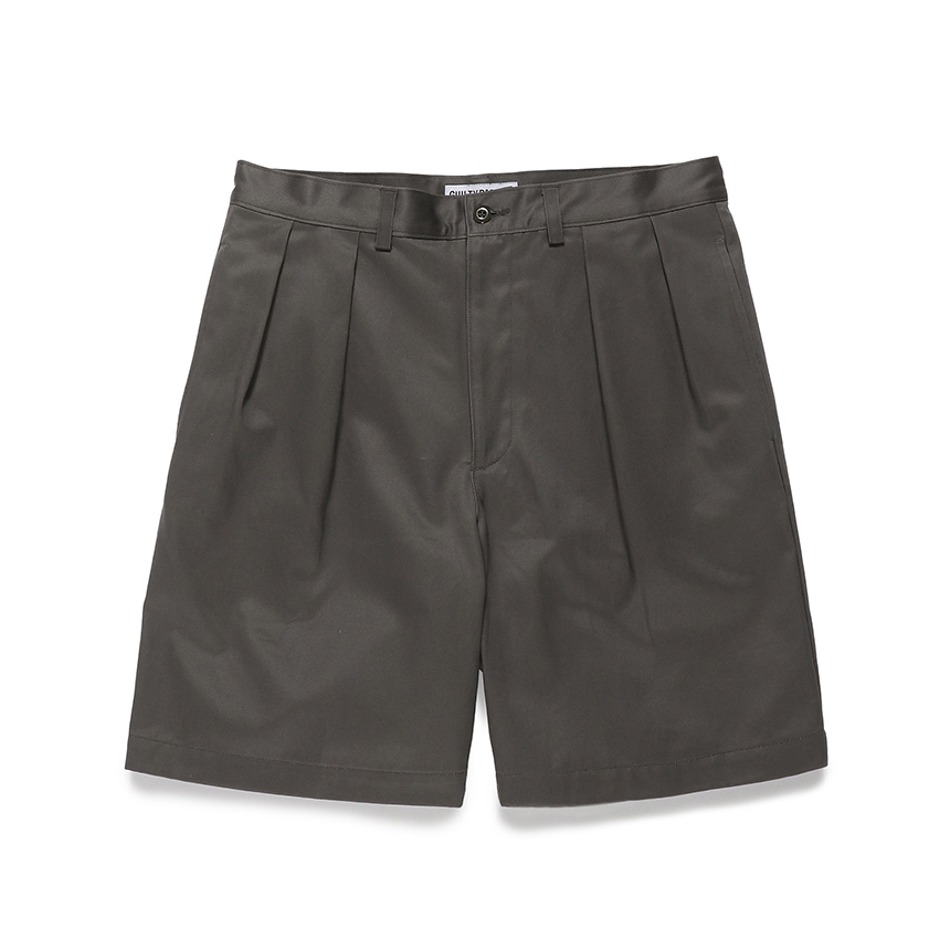 画像: WACKO MARIA/DOUBLE PLEATED CHINO SHORT TROUSERS（GRAY）［ツータックチノショーツ-24春夏］