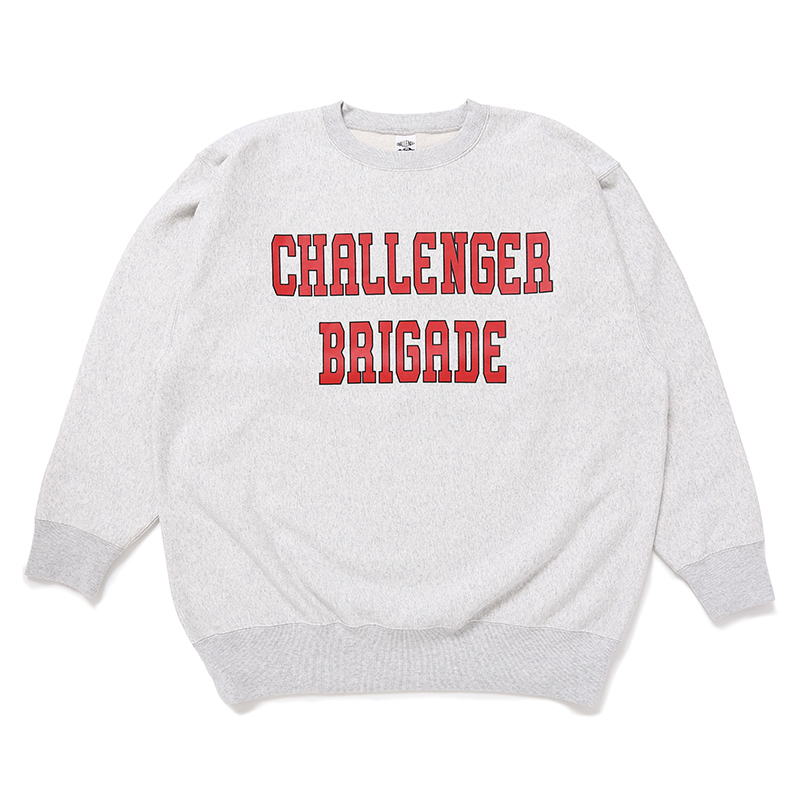 画像: CHALLENGER/COLLEGE LOGO C/N SWEAT（GRAY）［クルーネックスウェット-24秋冬］