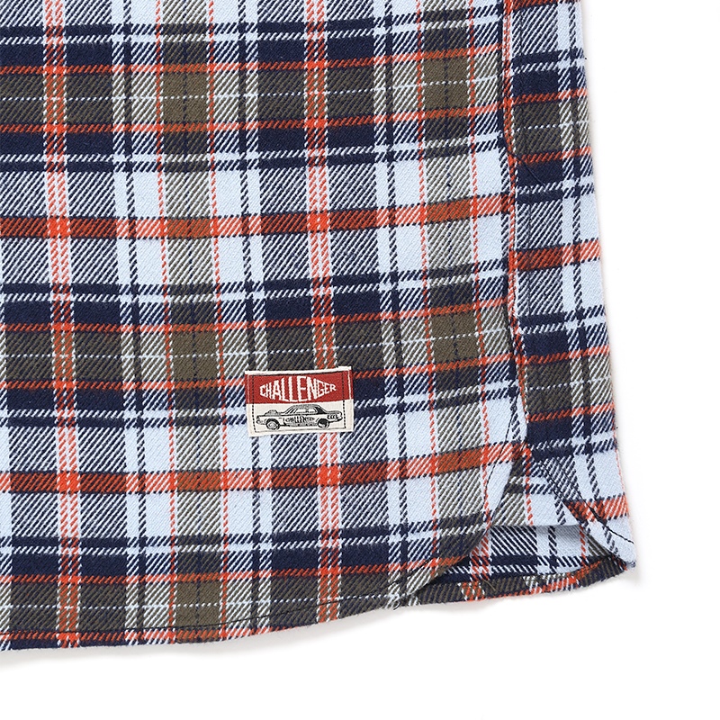 画像: CHALLENGER/COUNTRY PLAID SHIRT（LT BLUE/ORANGE）［カントリーチェックシャツ-24秋冬］